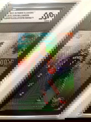 2019-20 Illusions Zion Williamson Trophy Collection Emerald RC SGC 10