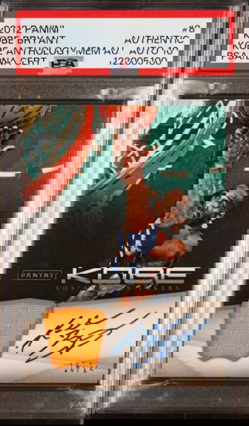 2012 KOBE BRYANT PANINI KOBE ANTHOLOGY /24 PSA AUTHENTIC