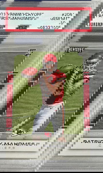 2017 Panini Playoff Patrick Mahomes PSA 10