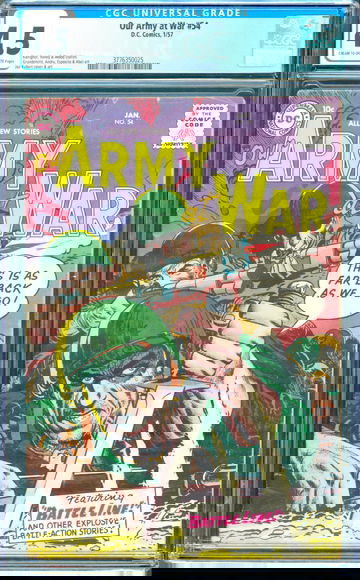 Our Army at War #54 (1957) CGC 4.5 -- Classic Joe Kubert war cover and art