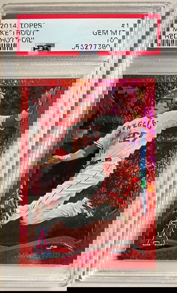 2014 TOPPS #1 MIKE TROUT RED HOT FOIL GEM MINT PSA 10