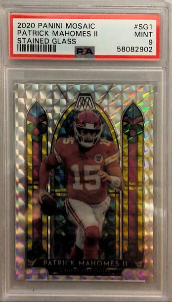 2020 Patrick Mahomes Mosaic Stained Glass PSA 9