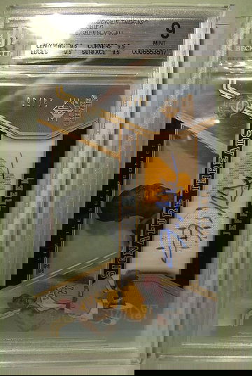 2007-08 SP ROOKIE THREADS GOLD ROOKIES #52 JEFF GREEN AUTO 46/50 BGS 9 MINT