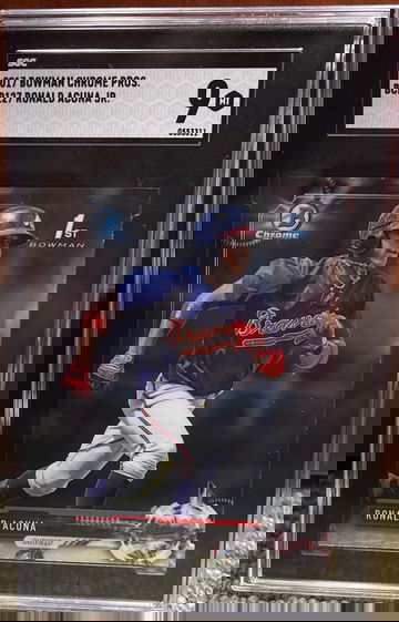 2017 Bowman Chrome 1st Prospects Ronald Acuna Jr SGC 9 Mint