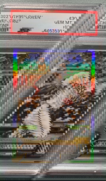 2022 gypsy Queen O’Neil Cruz #30 RC Chrome refractor PSA 10