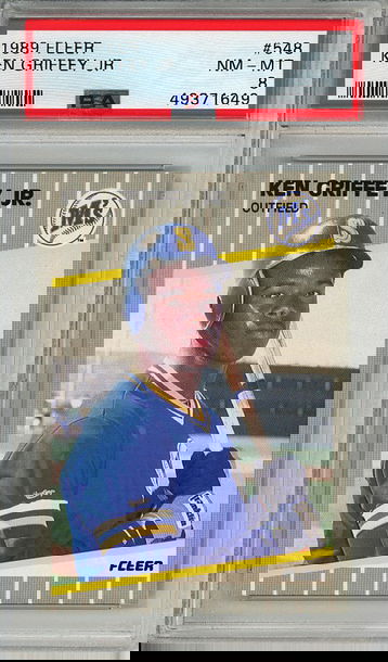 Ken Griffey Jr. 1989 Fleer #548 PSA 8 Near Mint-Mint Rookie RC! 1649