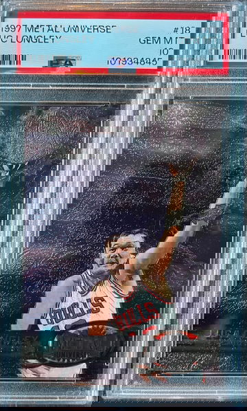 1997 Metal Universe #18 Luc Longley PMG Base PSA 10 GEM MINT Chicago Bulls Pop 9