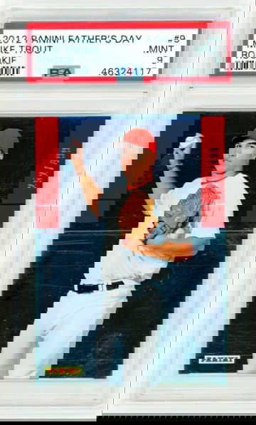 2012 Panini Father's Day #9 Mike Trout Rookie PSA 9 MINT!