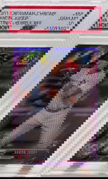 Aaron Judge 2017 Bowman Chrome Batting Purple Refractor #175/250 PSA 10