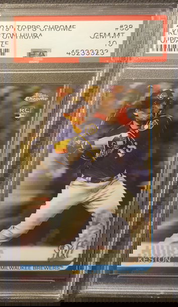 2019 Topps Chrome Update Keston Hiura Rookie PSA 10 Milwaukee Brewers