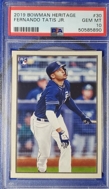 2019 Bowman Heritage Fernando Tatis Jr RC PSA 10