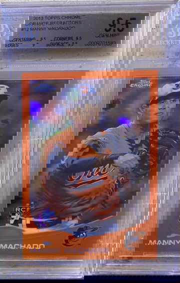 2013 Topps Chrome Orange Refractor Manny Machado BGS 9.5
