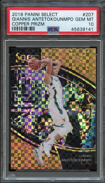 2018 Select Courtside Copper Giannis Antetokounmpo PSA 10