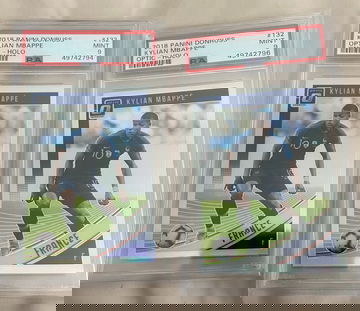 2018 Panini Donruss Optic Holo PSA 9 Kylian Mbappe Lot of 2
