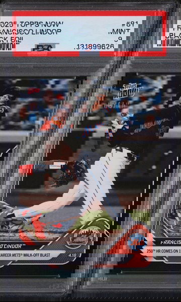 2025 Topps Now Black Foil Francisco Lindor #81 /10 PSA 9