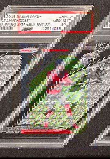 Calvin Ridley 2018 Prizm Rookie Introduction Black Finite 1-of-1 PSA 10