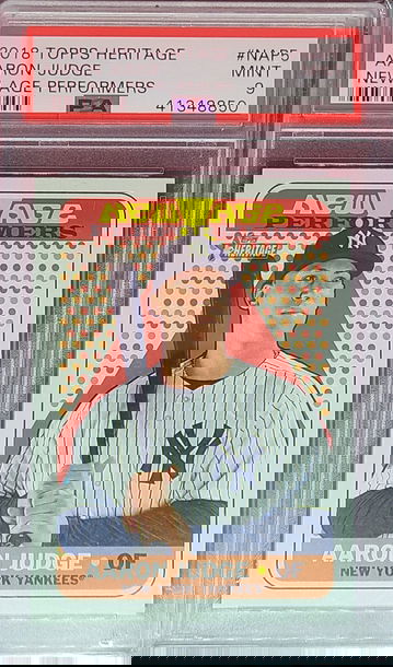 2018 Topps Heritage #NAP5 Aaron Judge PSA Mint 9