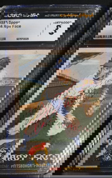 1953 Topps #246 Roy Face RC CGC 3 JSA Auto Authentic 