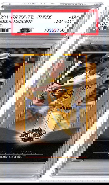 2011 Topps Triple Threads Reggie Jackson Gold PSA 8 POP 1 HOF MLB Oakland A's