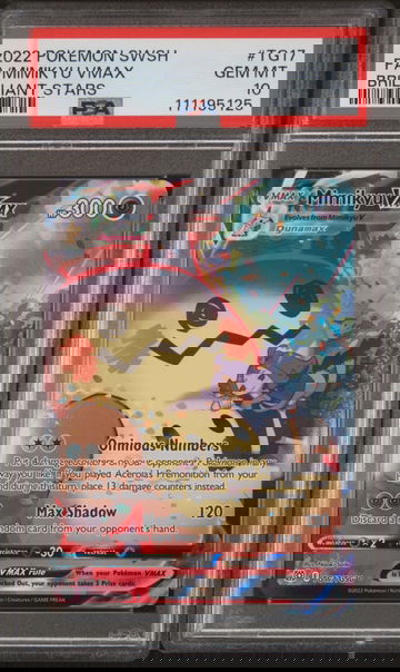 2022 Pokemon Sword and Shield Brilliant Stars Mimikyu Vmax #TG17 PSA 10