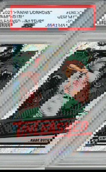 2021 PANINI DONRUSS UNLEASHED RAPTURE #UNL3 BABE RUTH YANKEES PSA 10 SP