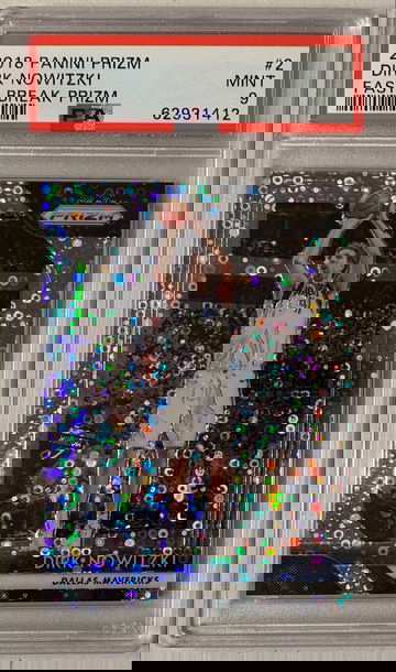 2018-19 Panini Prizm White Sparkle #2 Dirk Nowitzki PSA 9