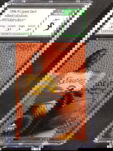 1996 Upper Deck Rookie Exclusives Kobe Bryant CSG 9