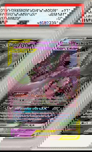 2019 POKEMON SUN MOON UNIFIED MINDS MEWTWO MEW GX #71 PSA 10 GEM MT