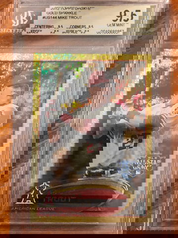 2012 Topps Update Mike Trout Gold Sparkle All Star Game BGS 9.5 TG