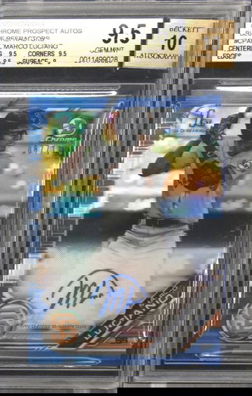 2019 #CPAML Marco Luciano Blue Refractor Autograph Autograde 10 87/150 BGS 9.5