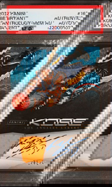 2012 KOBE BRYANT PANINI KOBE ANTHOLOGY Jersey Number 8/24 PSA Authentic