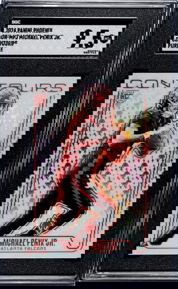 2024 Panini Phoenix #CON-MPJ Michael Penix Jr. Contours Purple SGC 9.5