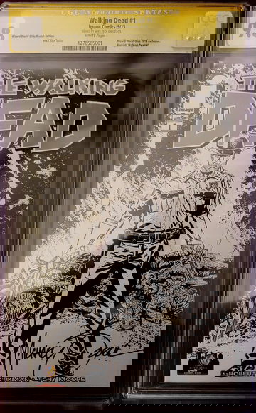 The Walking Dead #1 Wizard World OHIO Sketch Variant CGC SS 9.8 signed by Mike Zeck