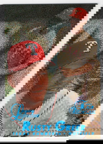 1997 FLAIR SHOWCASE LEGACY ROW 0 - 016 OF 100 RUSTY GREER # 156 HOF