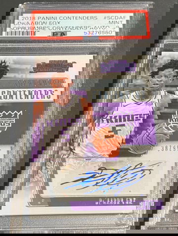 2018 Contenders De'Aaron Fox Sophomore Auto PSA 9 /99