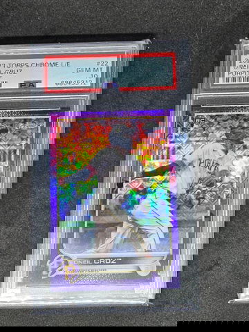 2022 Topps Chrome Logofractor Oneil Cruz Purple Refractor RC Rookie /250 PSA 10 