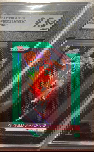 2018-19 Prizm Wendell Carter Jr Green Prizm Rookie SGC 9.5