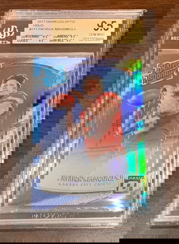 2017 Optic Patrick Mahomes Holo BGS 9.5