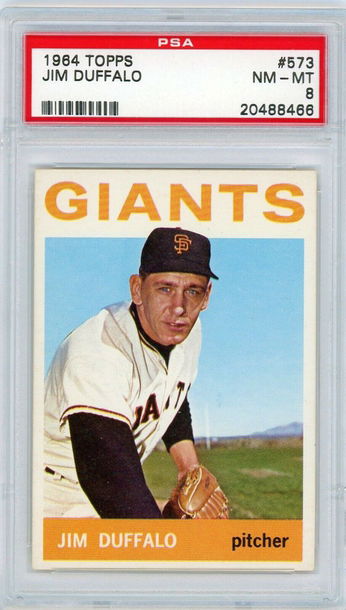1964 Topps Jim Duffalo #573 PSA 8 P1235