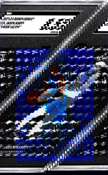 2023 Panini Mosaic Blue Prizm Jaden Hardy #132 /199 SGC 8.5