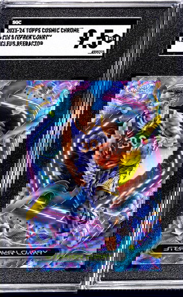 2023-24 Topps Cosmic Chrome #118 Stephen Curry Nucleus Refractor SGC 9.5