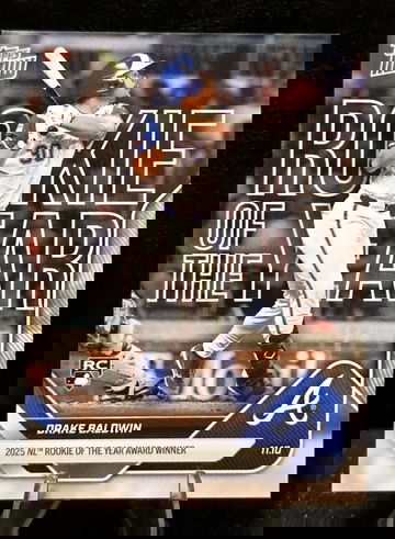 2025 Topps Now  NL Rookie of The Year  Drake Baldwin RC  Atlanta Braves #OS-1