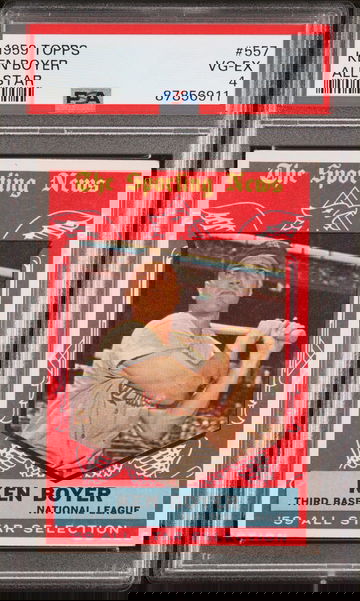 1959 Topps Baseball All Star Ken Boyer #557 PSA 4