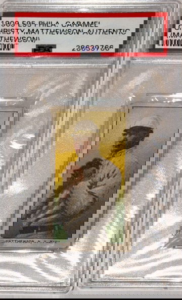 1909 E95 Philadelphia Caramel PSA Authentic Christy Mathewson