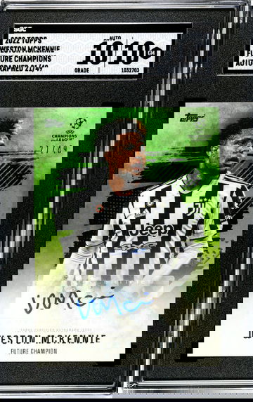 2022 Topps Weston Mckennie Future Champions Auto #/49 SGC 10/10