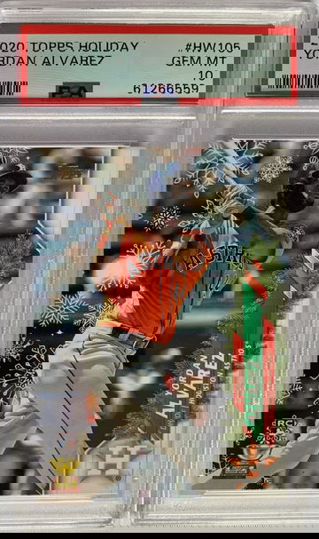 2020 Topps Holiday Yordan Alvarez PSA 10