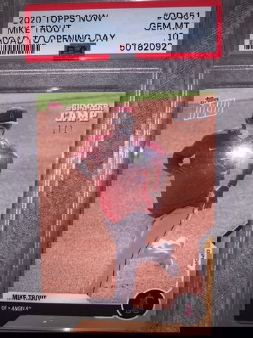 Topps Now 2020 Mike Trout COVID Mask 1/1 PSA 10 