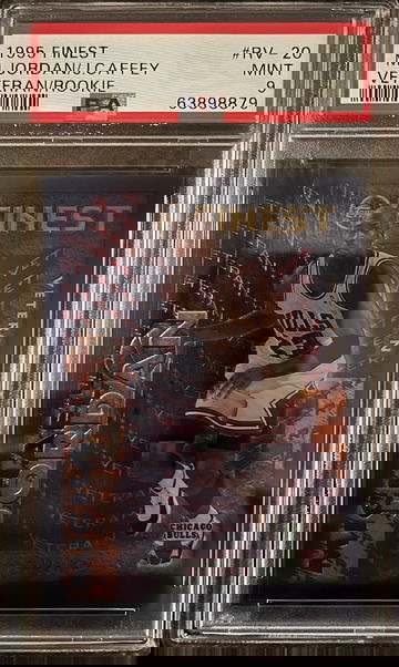 1995 Topps Finest Rookie/Veteran #RV-20 Michael Jordan Jason Caffey PSA 9 MINT