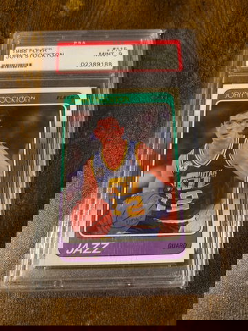 1988 Fleer John Stockton RC HOF PSA 9