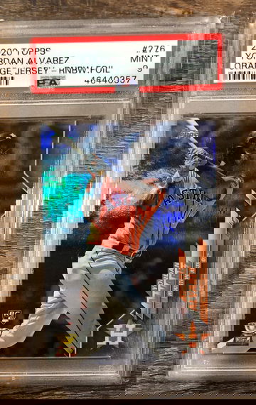 Yordan Alvarez - 2020 Topps - Orange Jersey - Rainbow Foil - Rookie Card - #276 - PSA 9 Mint